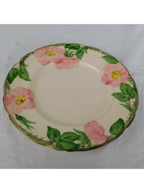 Franciscan Desert Rose Salad Plate USA Pottery 8" Dia. Hand Painted Interpace